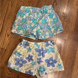 Girls Lands End Floral Shorts size M